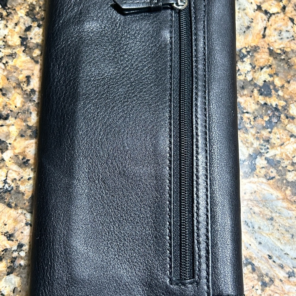 Coach Black Leather Wallet with Silver Buckle - Picture 6 of 10